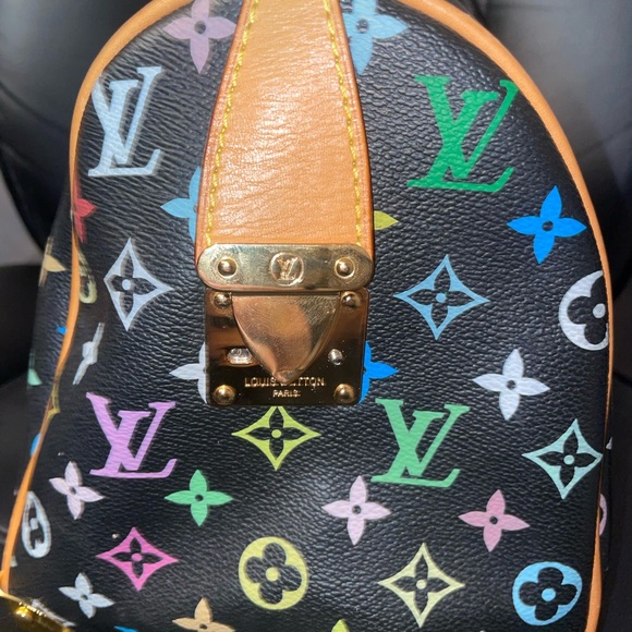 Louis Vuitton Black monogram multicoloure speedy 30 for sale - Picture 5 of 9